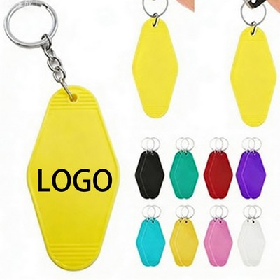 Durable ABS Diamond Shaped Hotel Tag Keychain