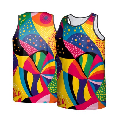 Full Color Men's Sleeveless Workout Tank Top Shirt