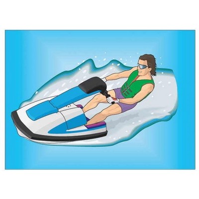 Jet Ski Metal Rectangle Photo Magnet (2"x3")