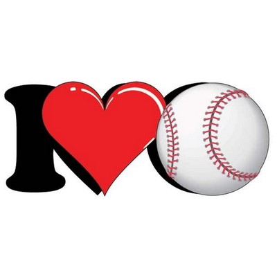 I Love Baseball Maxi Magnet (8 Square Inch)