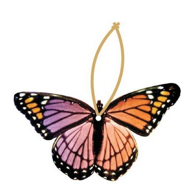Purple & Pink Butterfly Promotional Ornament w/ Black Back (12 Square Inch)
