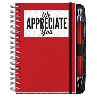 Shadowbox Paperboard Journal w/50 Sheets & Pen (4"x 6")