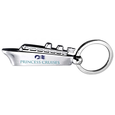 Silver Cruise Ship Keychain