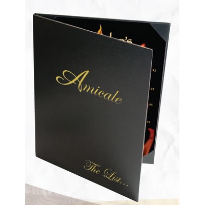 Quick Ship Double Panel Menu Cover w/ Turned Edge (8 1/2"x11" Insert) TWO VIEW