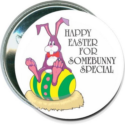 Round Button w Happy Easter for Somebunny Special - 2 1/4 "