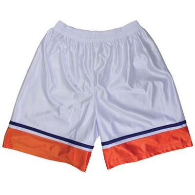 Adult 7" Inseam Dazzle Athletic Short w/ Contrast Bottom Panel & Piping