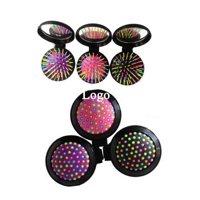 2" 1 Folding Makeup Mirror w/Hair Comb