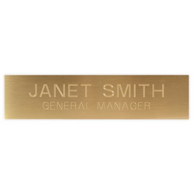 Engraved Flexibrass Sign - Horizontal, 3½" x 1"