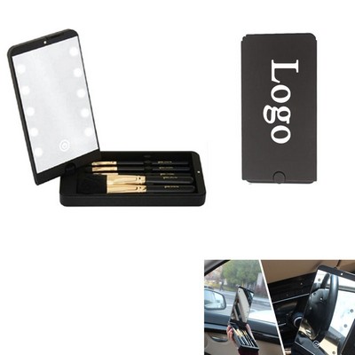 Rotatable Travel Creative LED Light Makeup Mirror Box