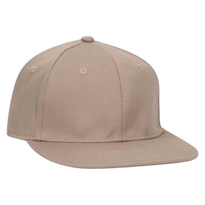 OTTO FLEX Deluxe Cotton Twill Round Flat Visor 6 Panel Pro Style Baseball Cap