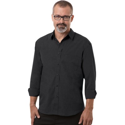 Men's Tonal Crossweave Untucked Shirt