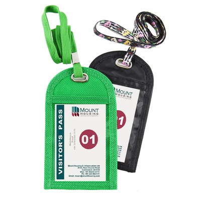 Clear Pocket Neck Wallet with Mesh Pocket on Back