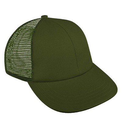 Solid Colored Meshback Snapback Prostyle Cap