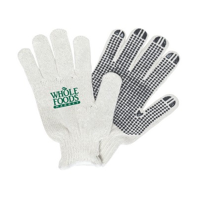 PolyCotton Gloves w/PVC Dots
