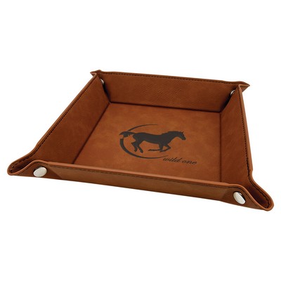 Leatherette Snap Tray (Rawhide Brown)