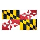 Maryland Indoor Parade Flag w/Pole Hem And Fringe (4'x6')