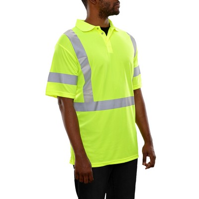 Reflective Apparel™ 3 Button Placket Short Sleeve Polo Shirt
