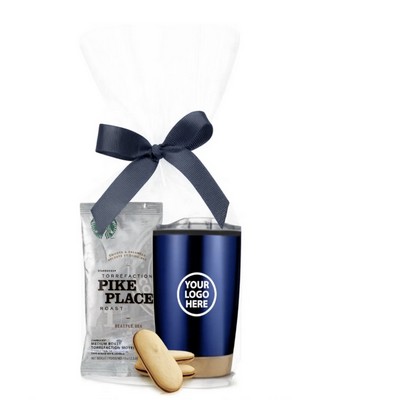 Tumbler with Bamboo base and Starbucks