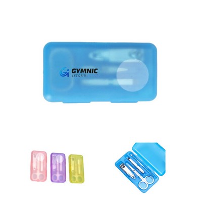 Professional 4 Pieces Manicure Set with Transparent Case