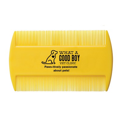 Yellow Neon Flea Comb (3.5" x 2.063")