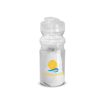Cooling Towel In Water Bottle