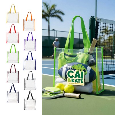 Basic Clear Stadium Security Open Tote Bag
