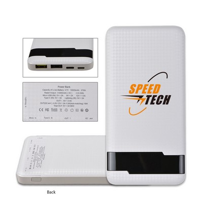 High Speed 10,000mAh Slim Power Bank w/LCD Display