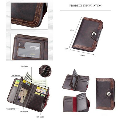 Wallet with Hasp for Men
