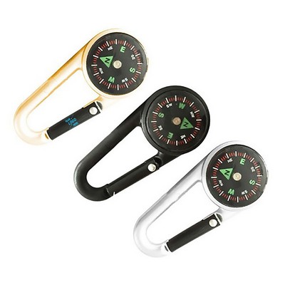 Carabiner w/Built-in Compass