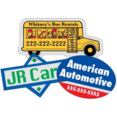 Custom Clear Polyester Die-Cut Decal w/Back Adhesive (0 to 5 Square Inches)
