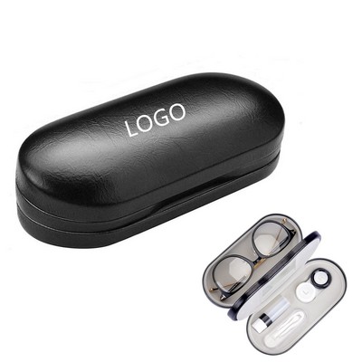 2-in-1 Double Sided Lens Case And Glasses Case