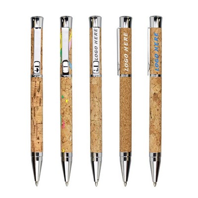 100% Eco Cork Barrel Pen