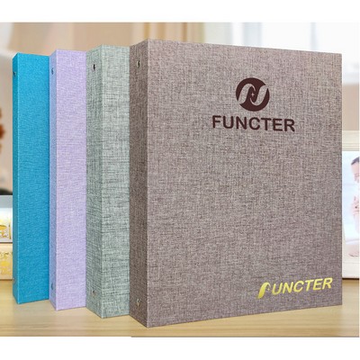3 Ring Binder, 1.8" Rounded Rings Cloth Binder, Document Organizer for Loose Leaf Paper