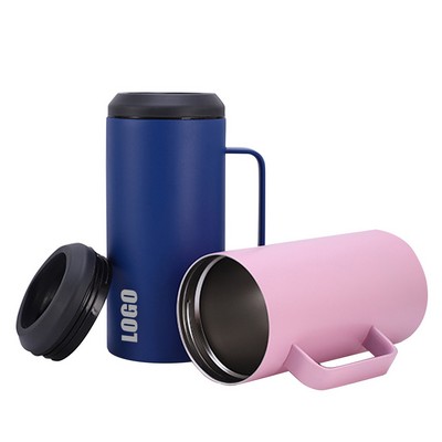 40 oz. Insulated Adventure Mug with Comfort Grip Handle Double-Wall Vacuum Stainless Steel Flask