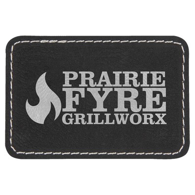 Rectangle Leatherette Patch with Adhesive