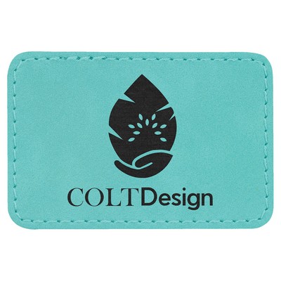 Rectangle Leatherette Patch with Adhesive