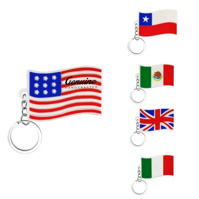 American Flag Stress Ball Key Chain
