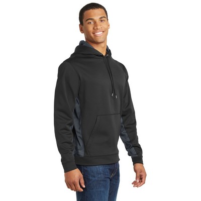 Sport-Tek Sport-Wick CamoHex Fleece Colorblock Hooded Pullover