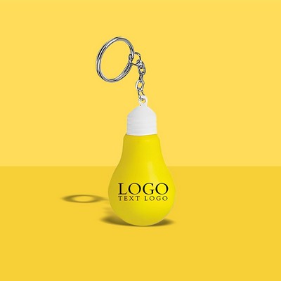 Lightbulb Shaped Stress Relief Keychain
