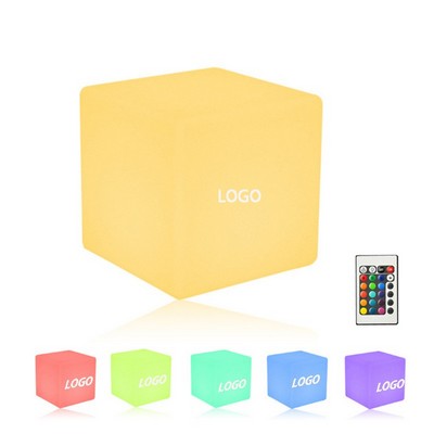 4" Custom LED Ambiance Dimmable Glow Cube Light w/Remote Control