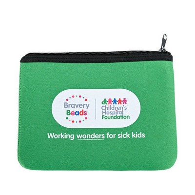 Custom Neoprene Zippered Pencil Pouch Cosmetic Bag