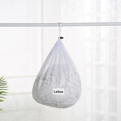12x16" Coarse Mesh Laundry Bags Laundry Wash Bags Drawstring Laundry Bag-Woven Label