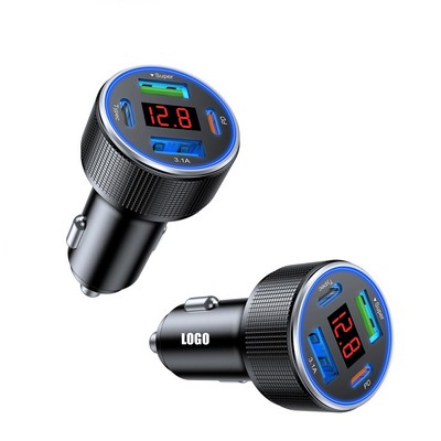 4 Port Metal Car USB Charger Adapter