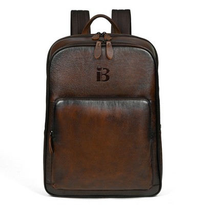 Large Capacity Vintage Genuine Leather Backpack