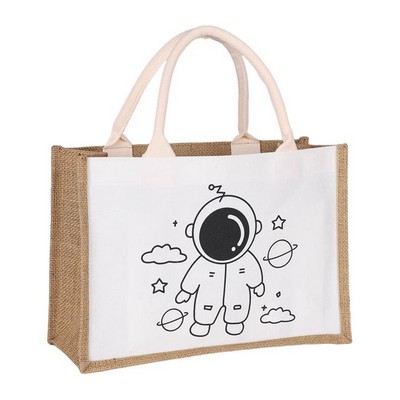 Customizable Jute Handbag Burlap Tote Bags