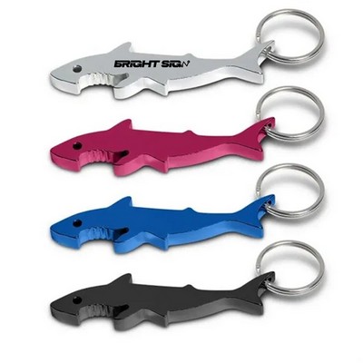 Shark Shaped Bottle Opener Keychain