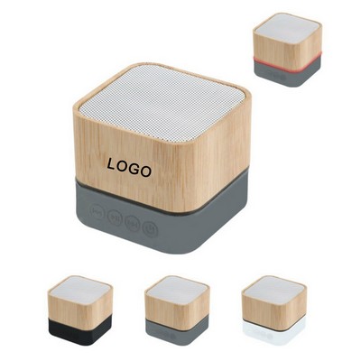 Customized Mini Bluetooth Wireless Bamboo shell Speaker Rechargeable with Stereo Bass Sound