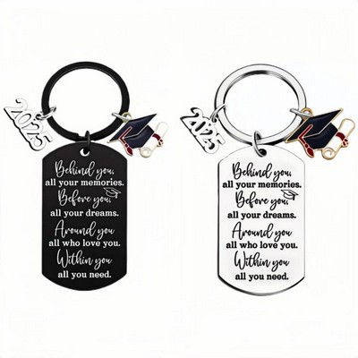 Custom Engraved Metal Graduation Key Chain