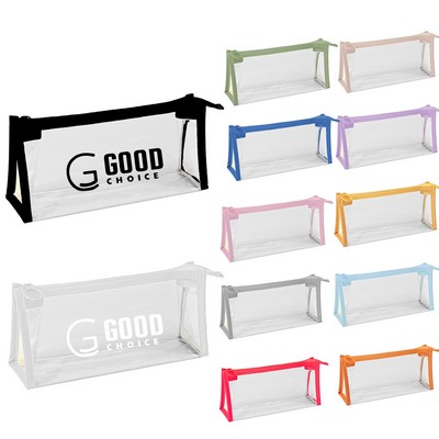 Portable Transparent PVC Pencil Pouch