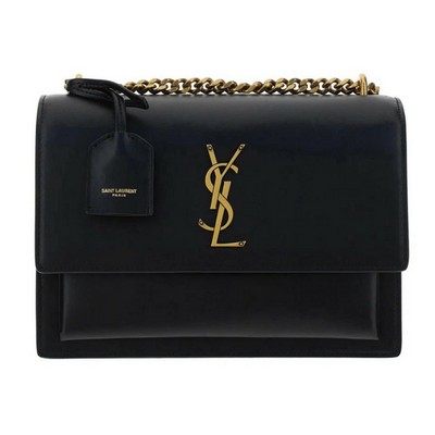 Saint Laurent Sunset Medium YSL Crossbody Bag In Smooth Leather